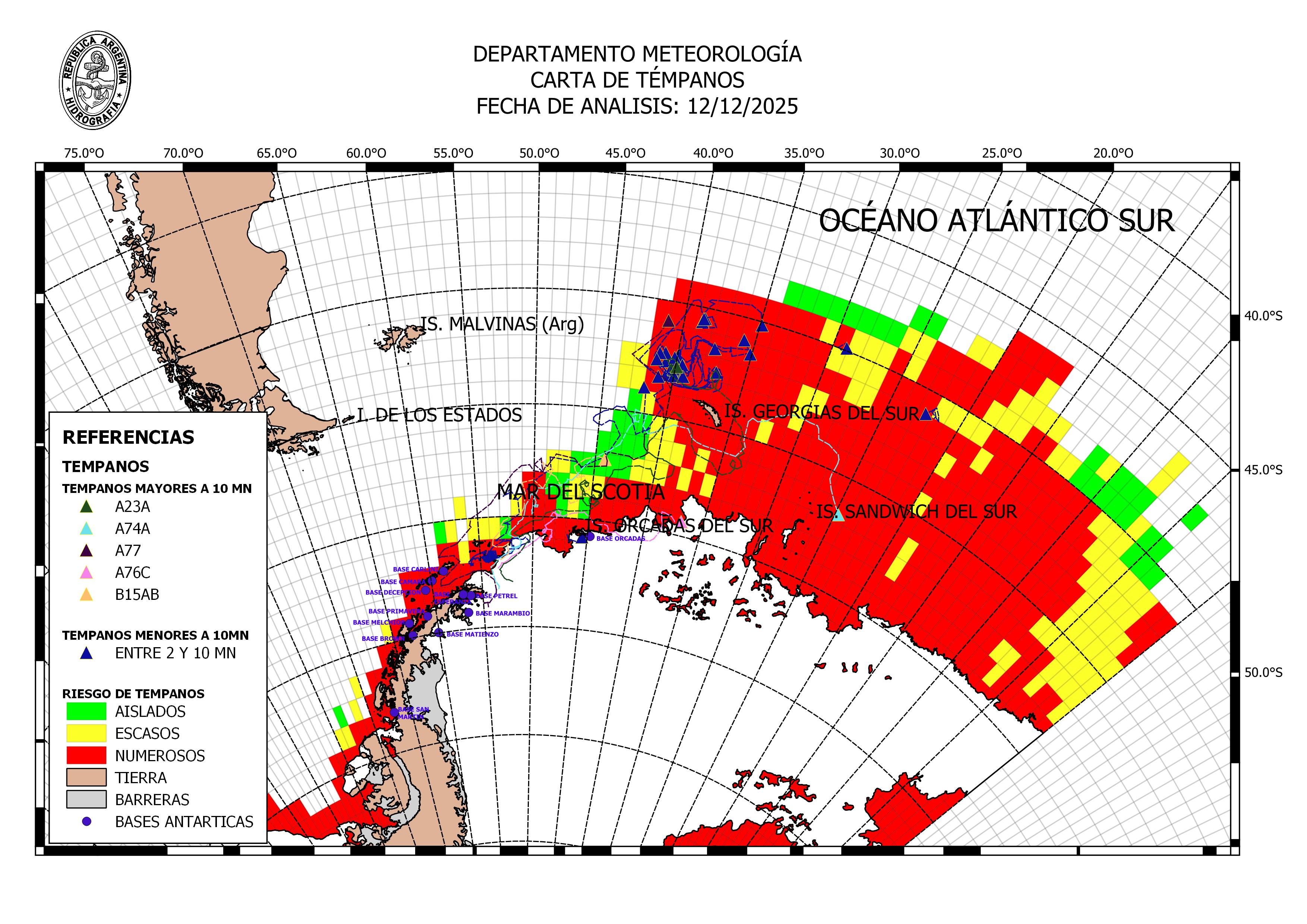 Densidad de témpanos