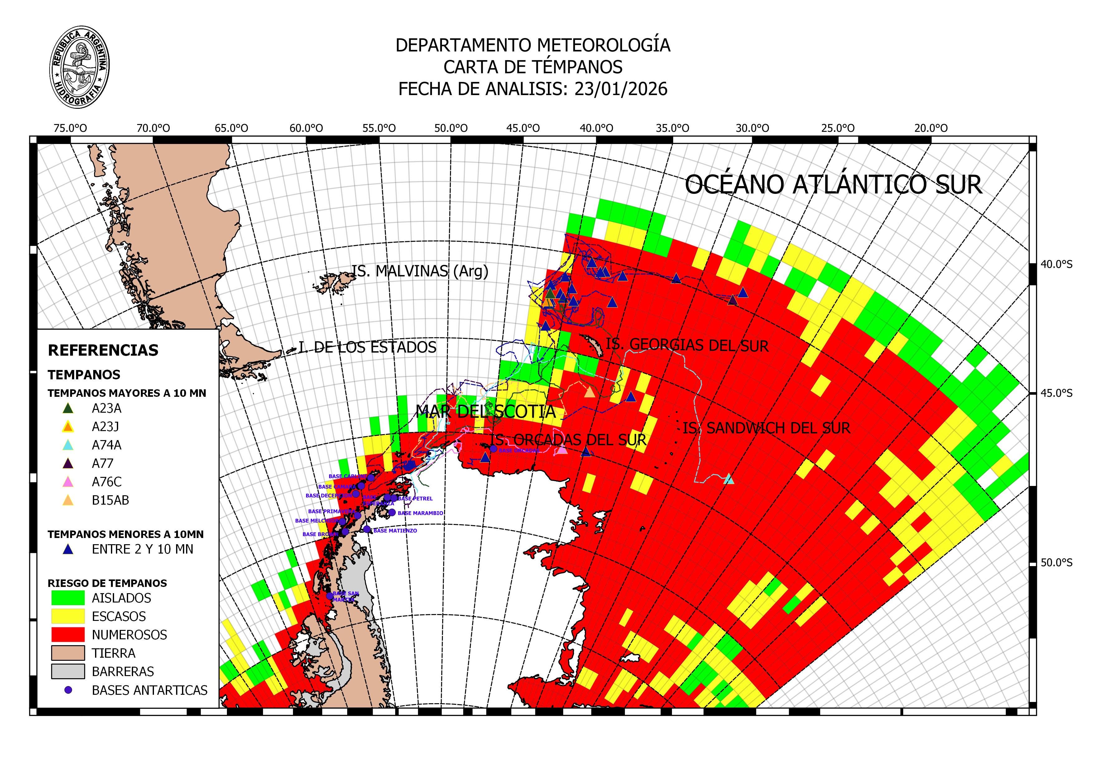 Densidad de témpanos