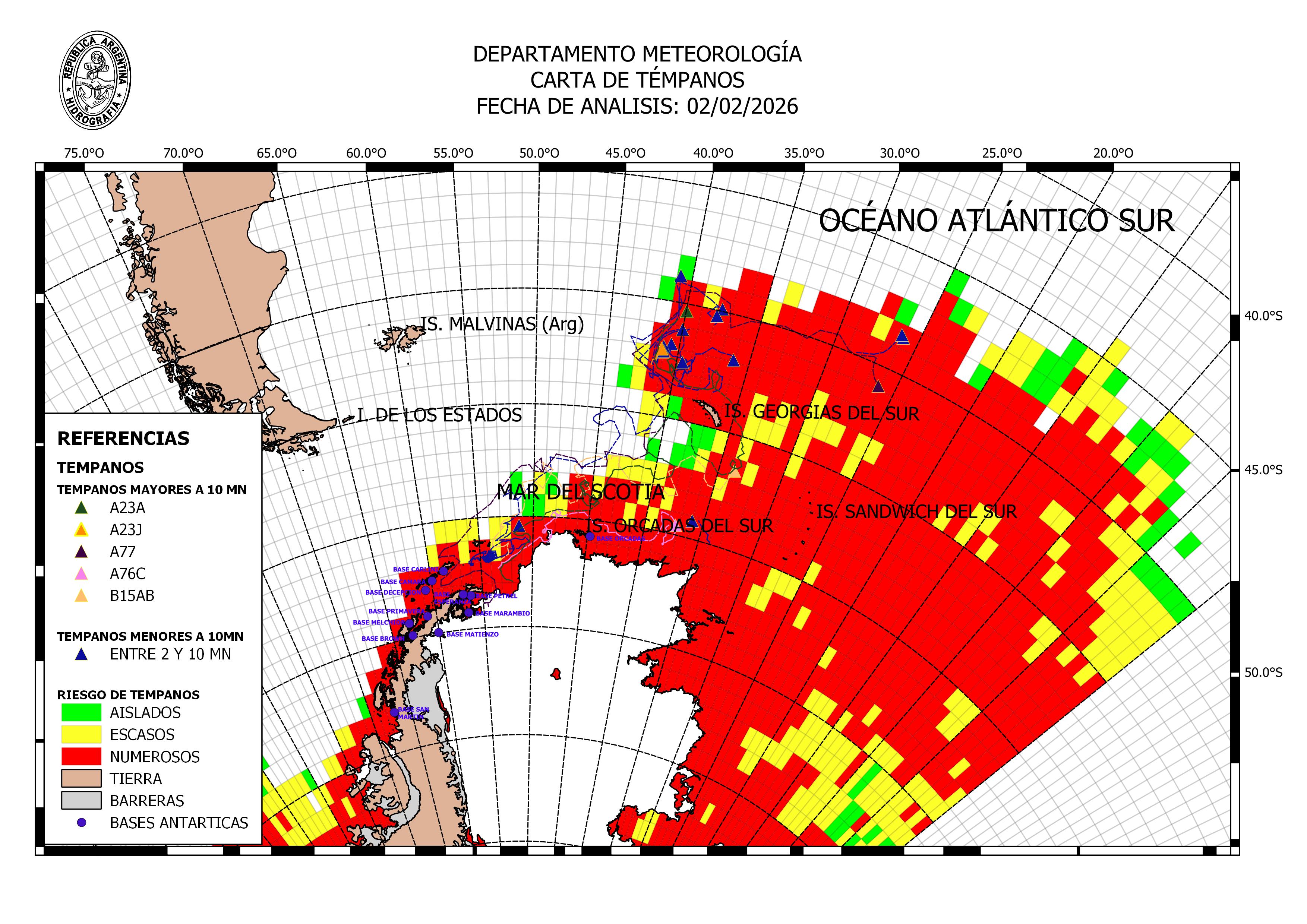 Densidad de témpanos