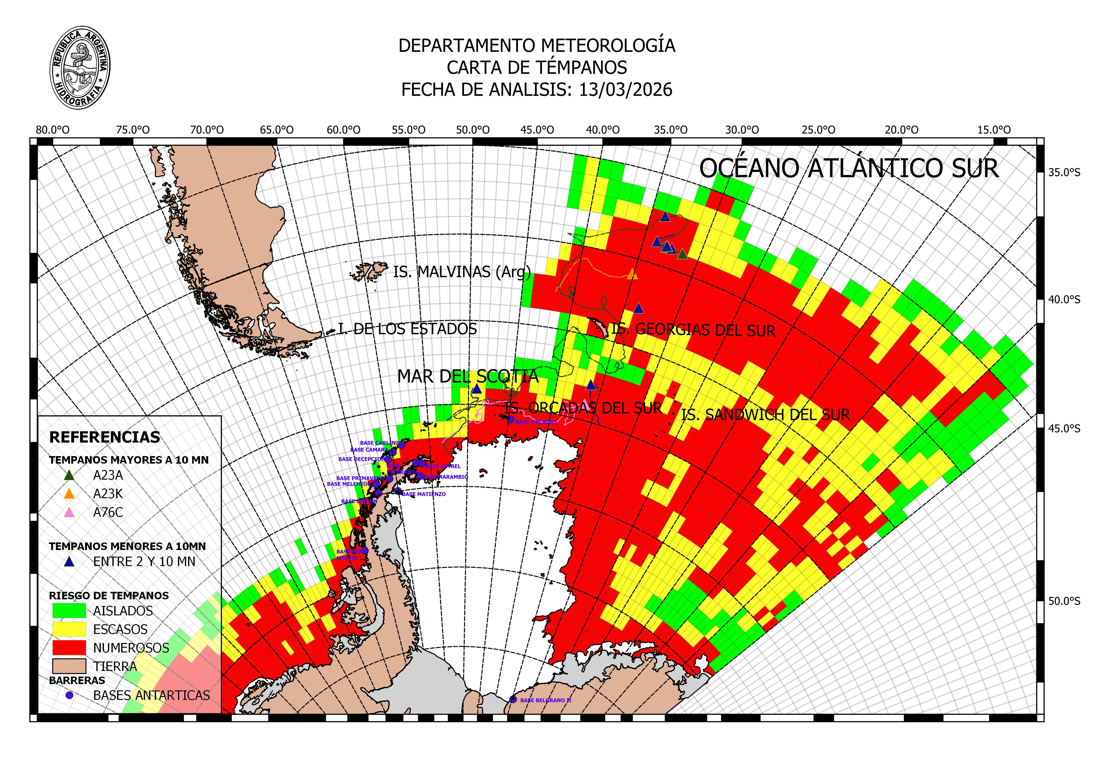 Densidad de témpanos