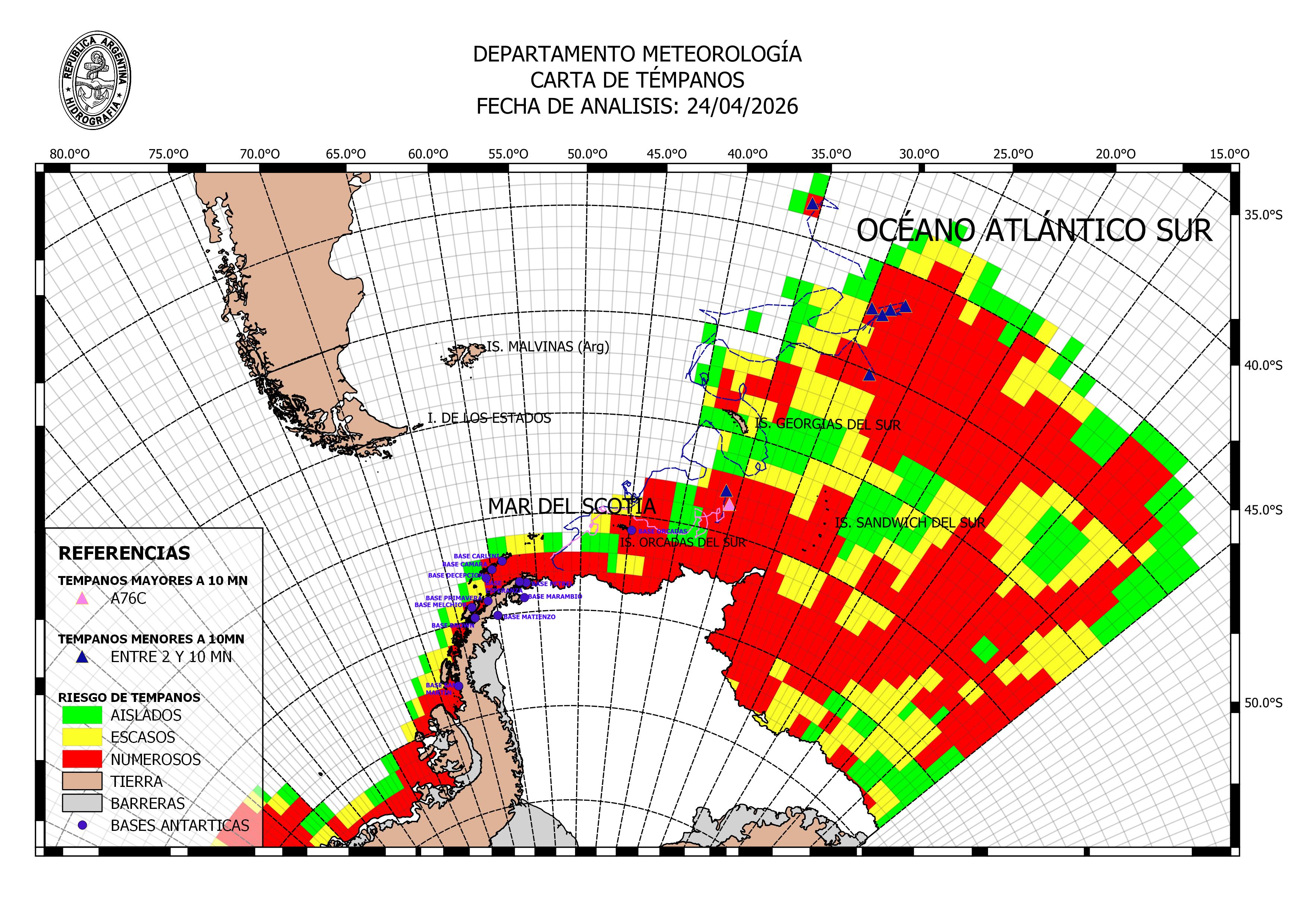 Densidad de témpanos