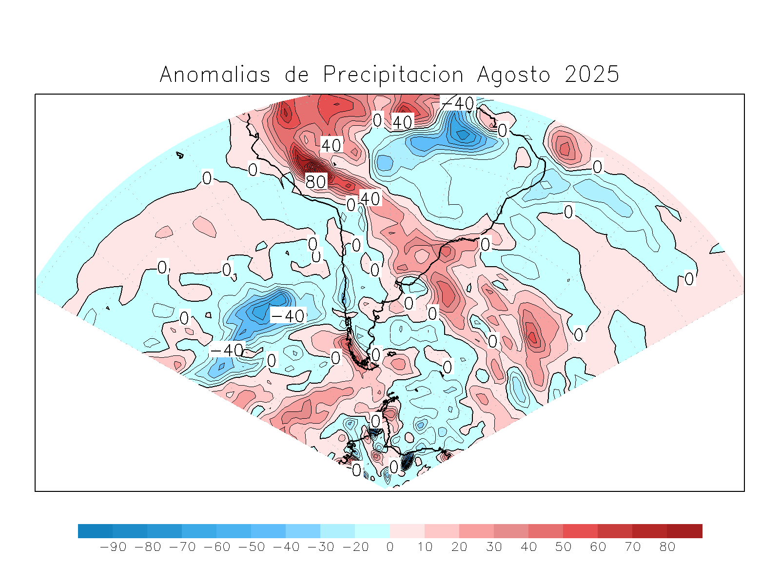 Anomalia para el mes de AGO