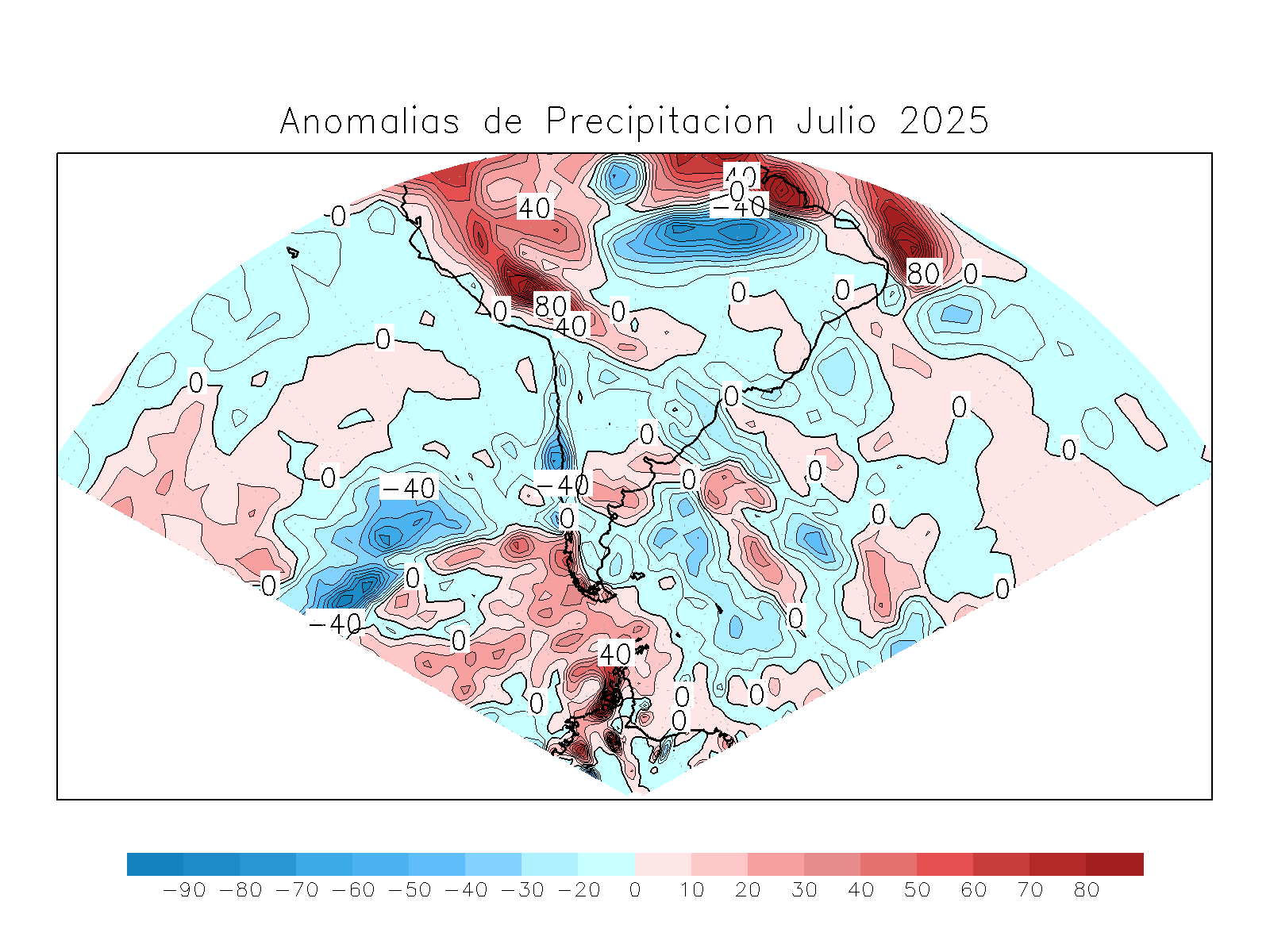 Anomalia para el mes de JUL