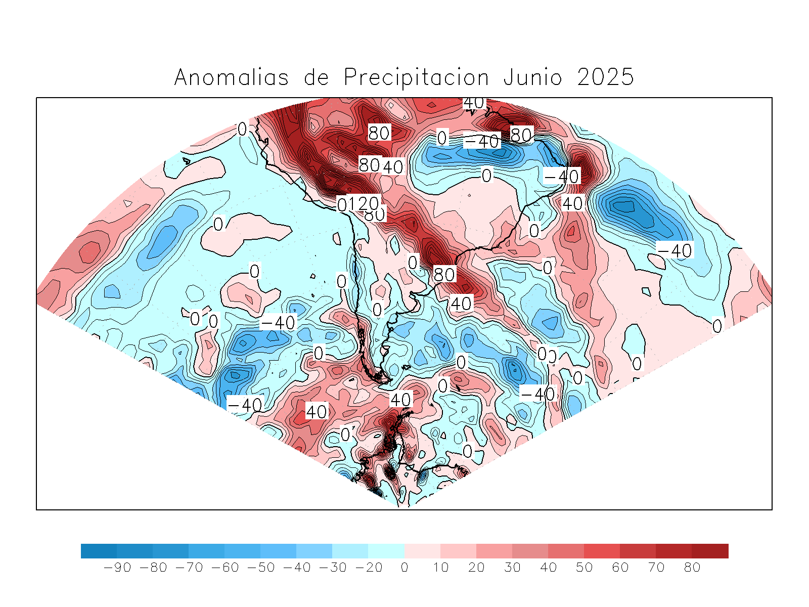 Anomalia para el mes de JUN