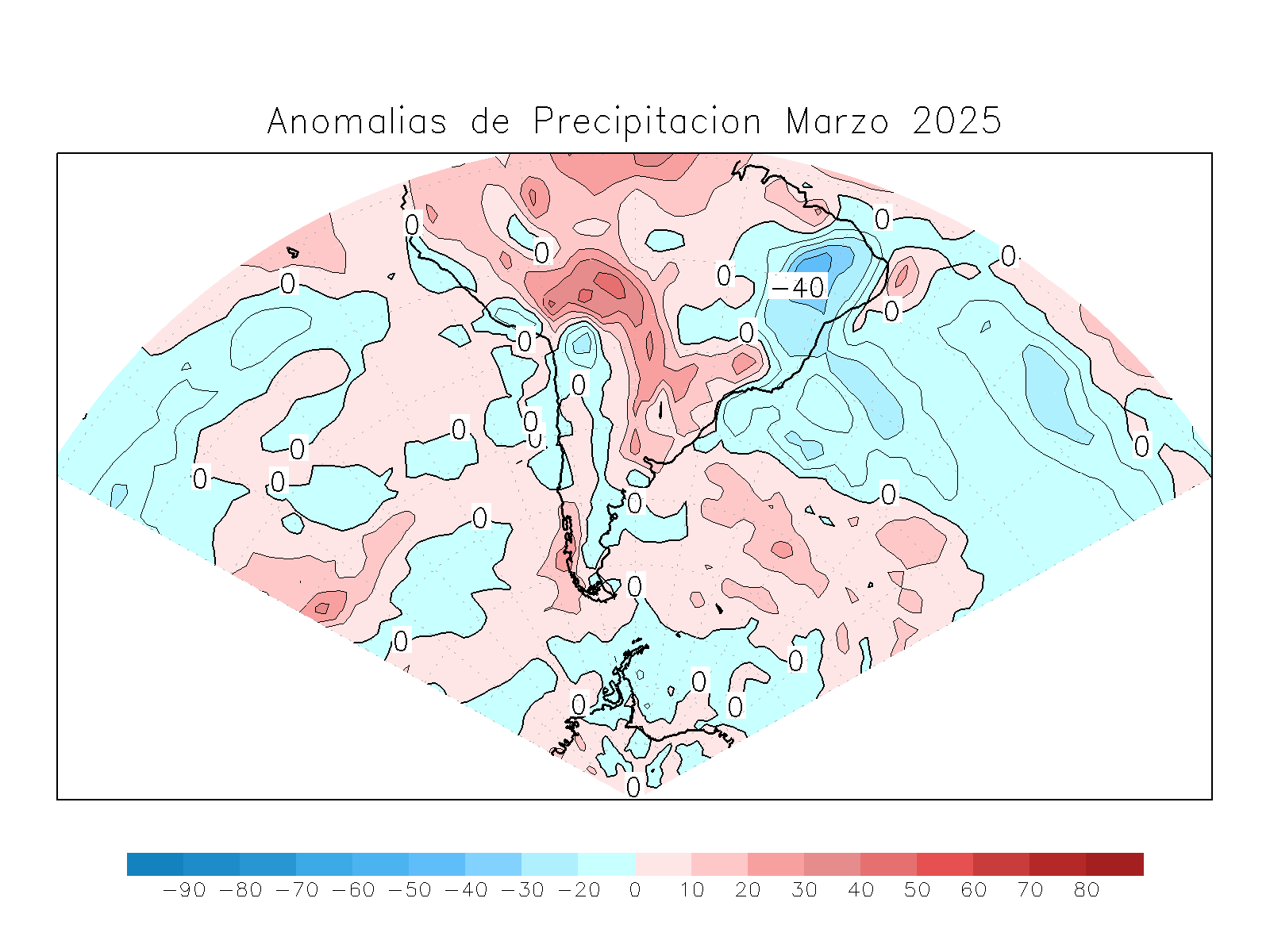 Anomalia para el mes de MAR
