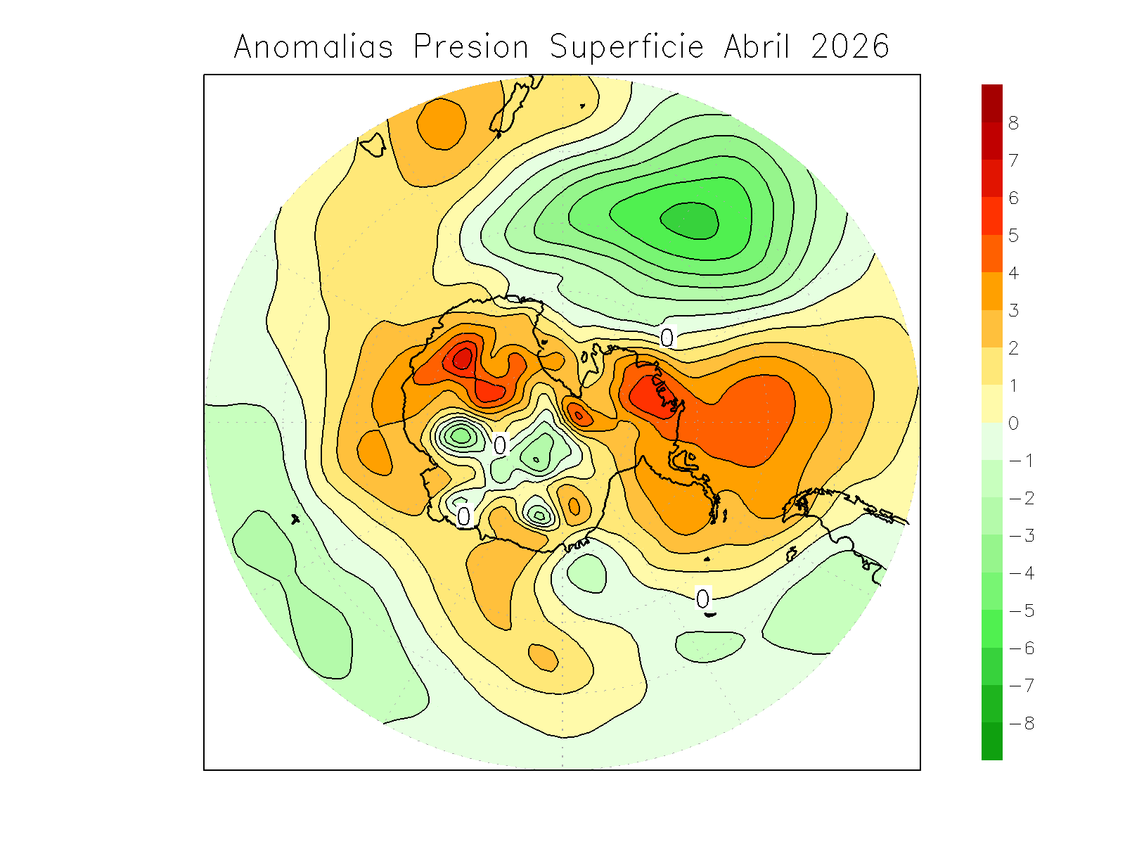 Anomalia para el mes de ABR