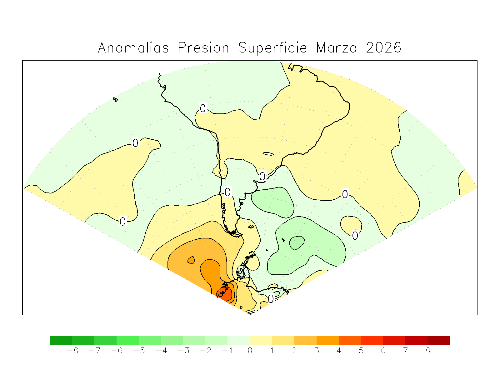 Anomalia para el mes de MAR
