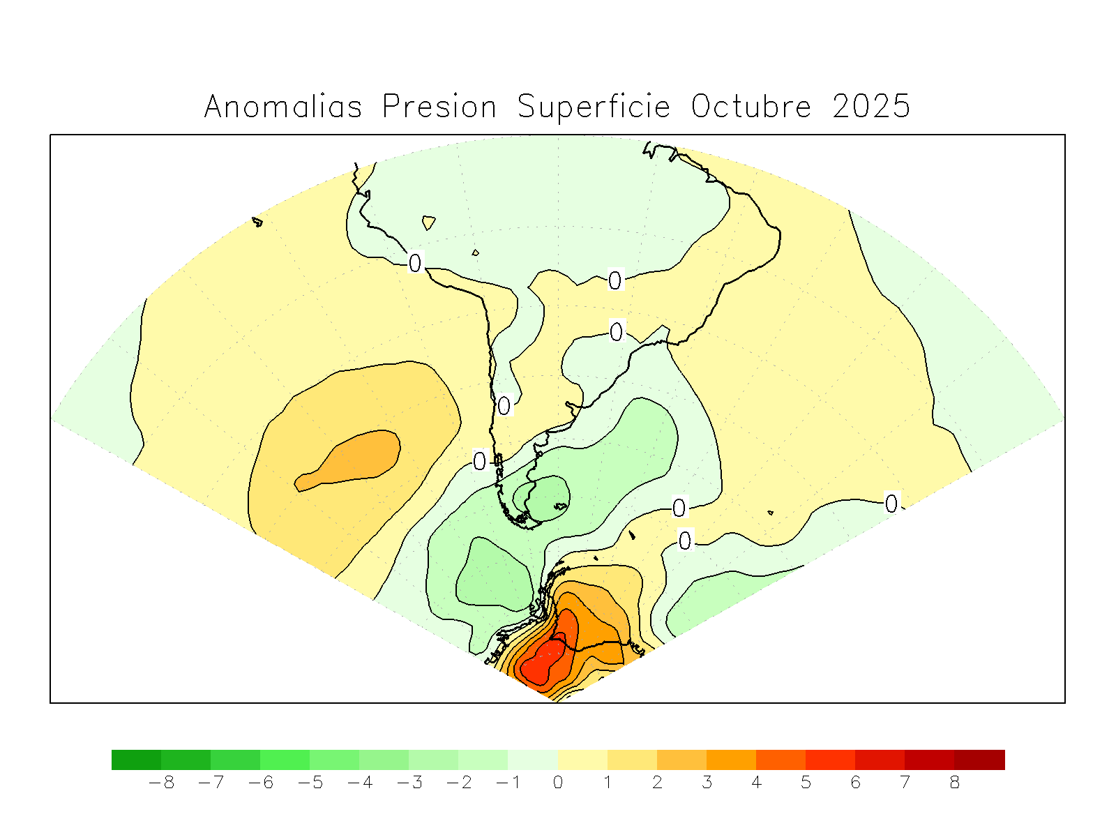 Anomalia para el mes de OCT