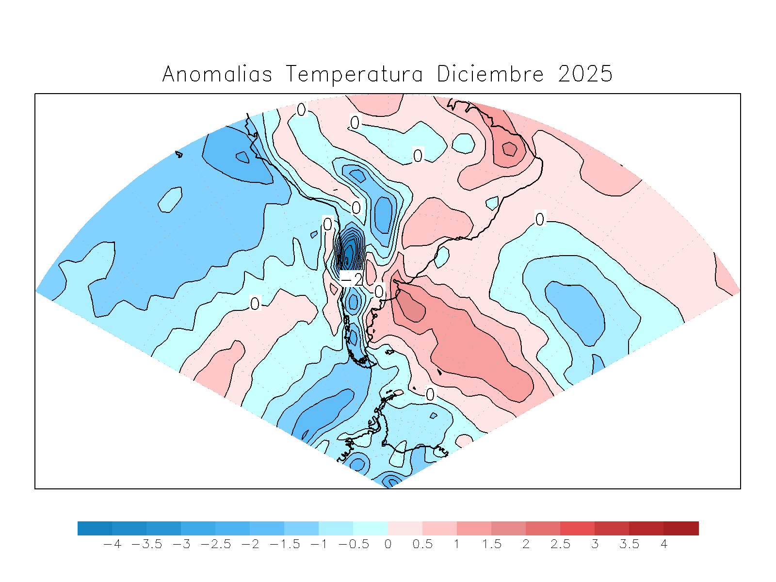 Anomalia para el mes de DIC
