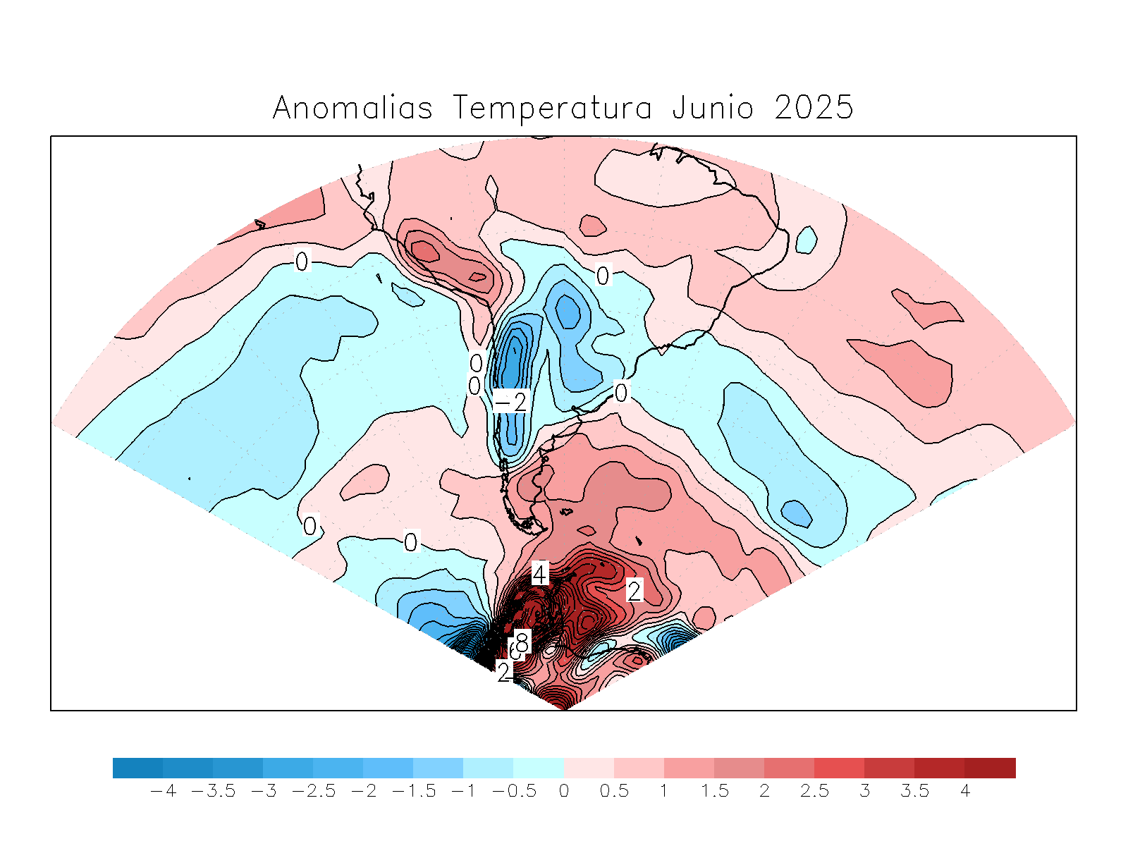 Anomalia para el mes de JUN