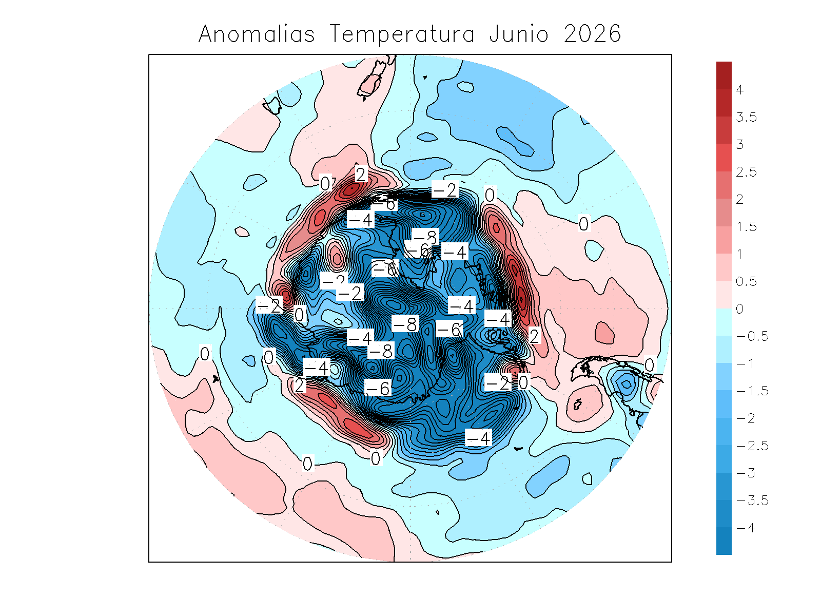 Anomalia para el mes de JUN