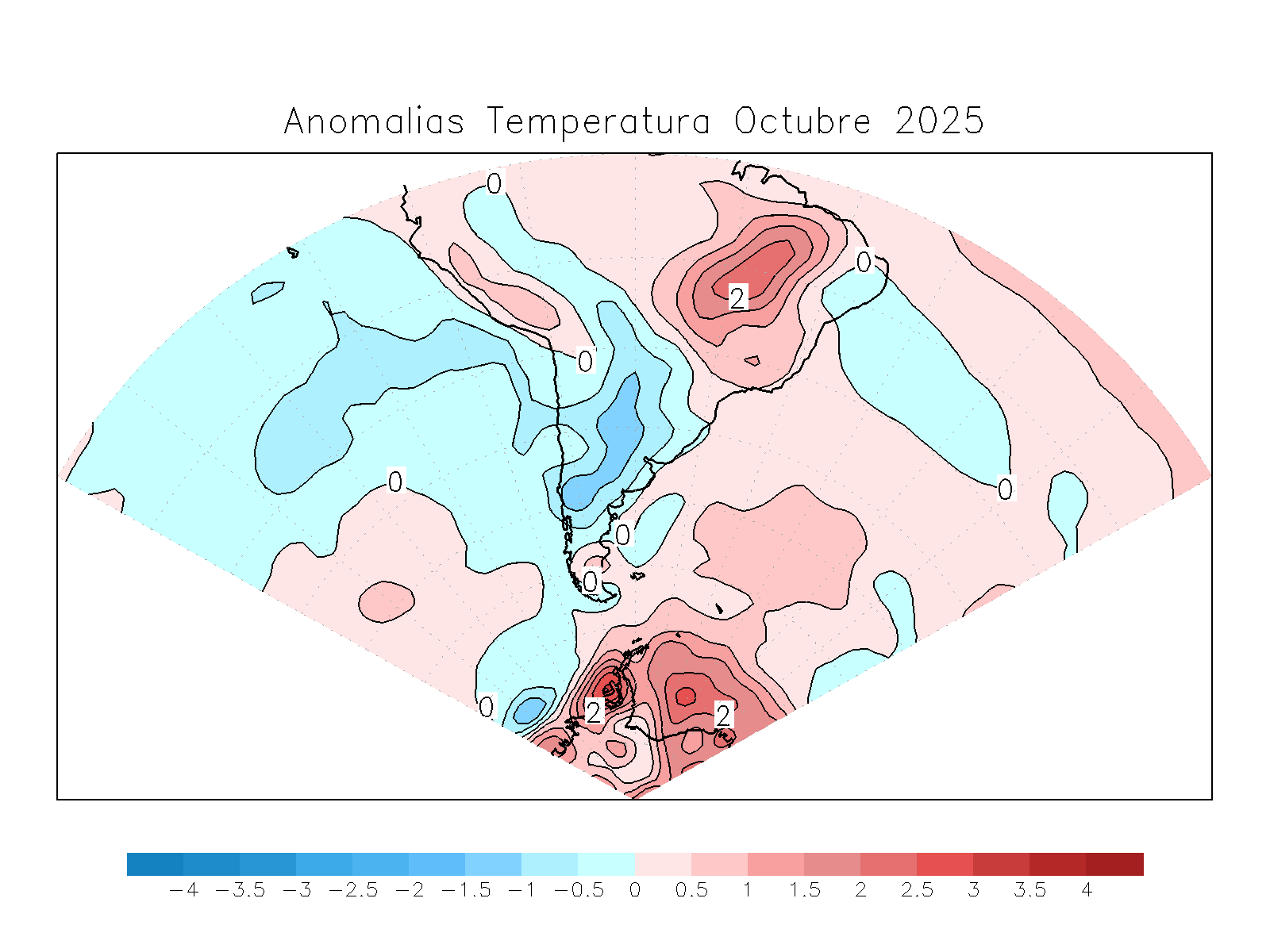 Anomalia para el mes de OCT